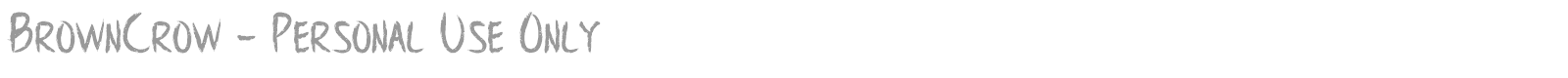 Brown Crow font preview